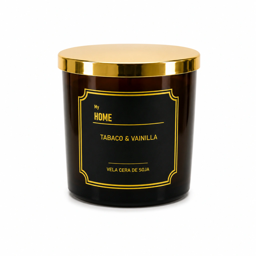Vela Aromática De Cera De Soja - Tabaco & Vainilla