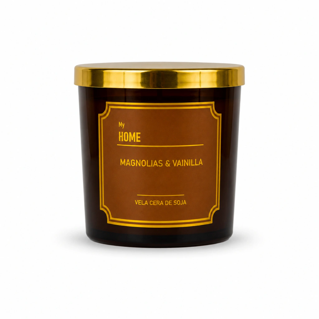 Vela Aromática De Cera De Soja - Magnolias & Vainilla