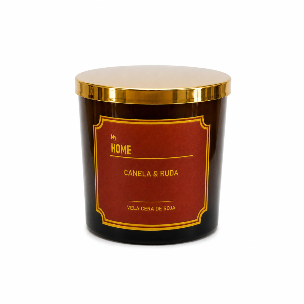 Vela Aromática De Cera De Soja - Ruda & Canela