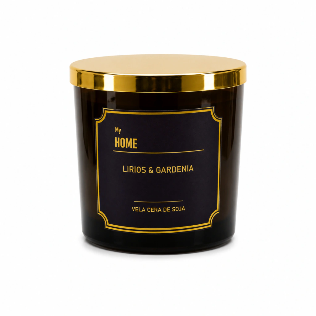 Vela Aromática De Cera De Soja - Lirios & Gardenia
